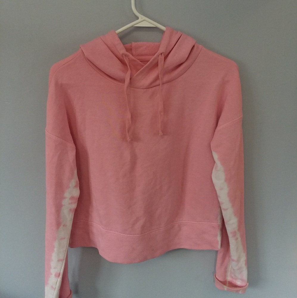 Pink cropped hoodie